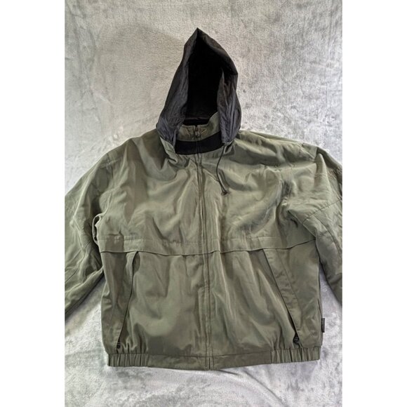 Pacific Trail Jacket Mens Large Green Full Zip Pockets Hooded Hidden Hood Vented - Picture 8 of 16